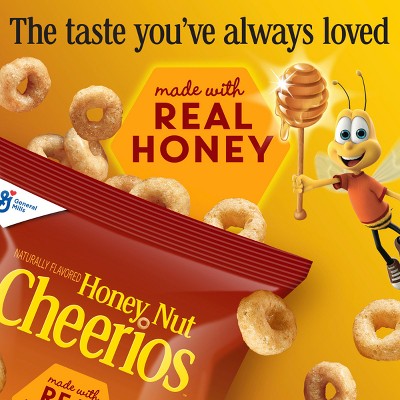Cheerios Gluten Free Honey Nut Breakfast Cereal Pouches - 8ct