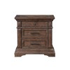 New Classic Furniture,Mar Vista Solid Wood 3-Drawer Nightstand in Brushed Walnut - 2 of 4