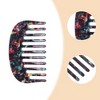 Unique Bargains Retro Anti-Static Pocket Size wide-tooth for Thick Curly Hair Detangling Comb Red Purple Blue 1 Pc - 3 of 4