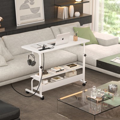 Aheaplus Height Adjustable Computer Desk with Charging Station