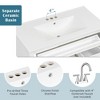 Mshliw 36" Bathroom Vanity with Ceramic Sink, Tilt-Out Drawer, 3 Drawers, Soft-Close Doors, Solid Wood & MDF Cabinet - 2 of 4