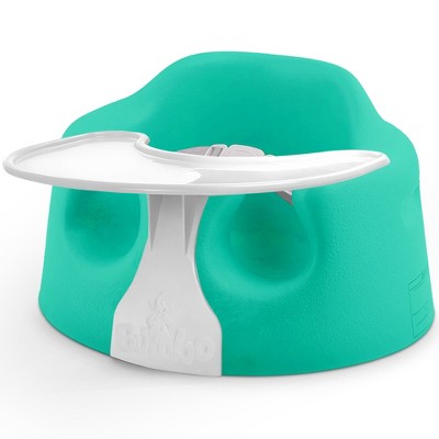 Bumbo Baby Infant Soft Foam Floor Seat with Eating and Play Top Tray Attachment