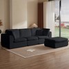 TiramisuBest 110" Cloud Sectional Couch, Convertible L-Shape Modular Sofa with Ottoman, 3-Seater Couch for Living Room, Gray - 4 of 4