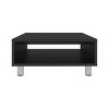 FURNIinspire Coffee Tables Modern Square Coffee Table, Side Table, Living Sofa Table With Open Storage For Home, Office, Black, 23.6"*23.6"*10.6" - 2 of 4