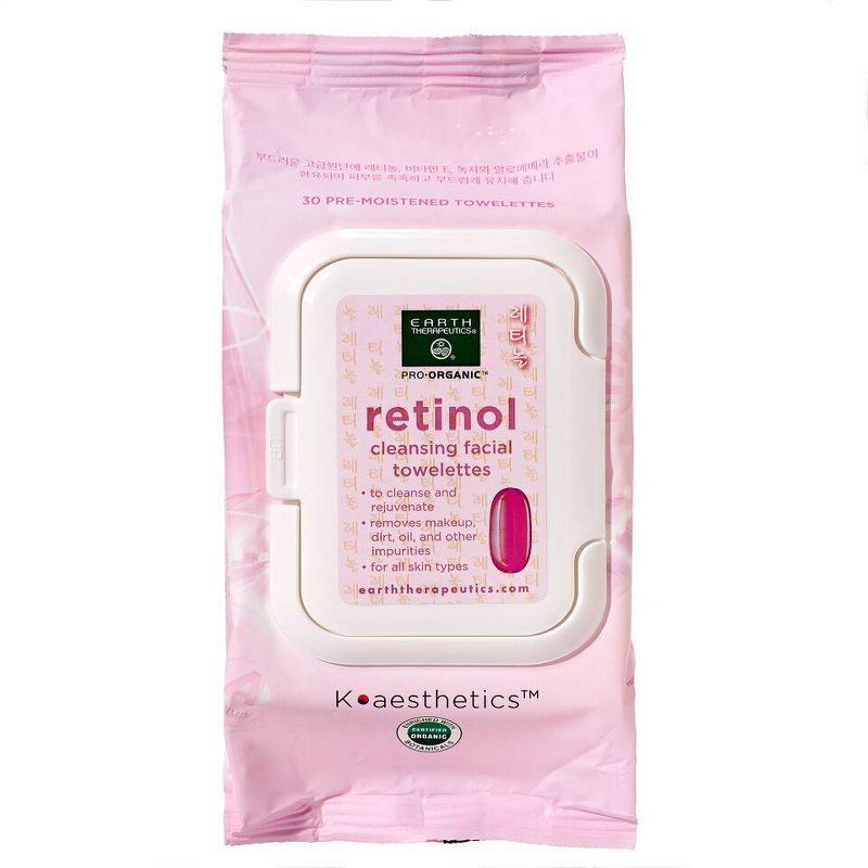 Earth Therapeutics Makeup Remover Wipes - Retinol, 1 of 3