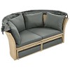 Oris 4-piece Rattan Outdoor Patio Daybed, Round Sofa with Retractable Canopy and 4 Pillows, Tanning Near Me - Maison Boucle - 2 of 4