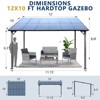PAGED Outdoor Wall-Mounted Lean to Metal Awning Crafted with Heavy-duty Materials for Patio, Gardens, Backyard - 2 of 4