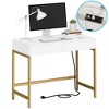 Okak Modern Vanity Table with Mirror & USB Ports,Small Dressing Desk with Big-capacity Drawers,Makeup Table for Bedrooms - 4 of 4