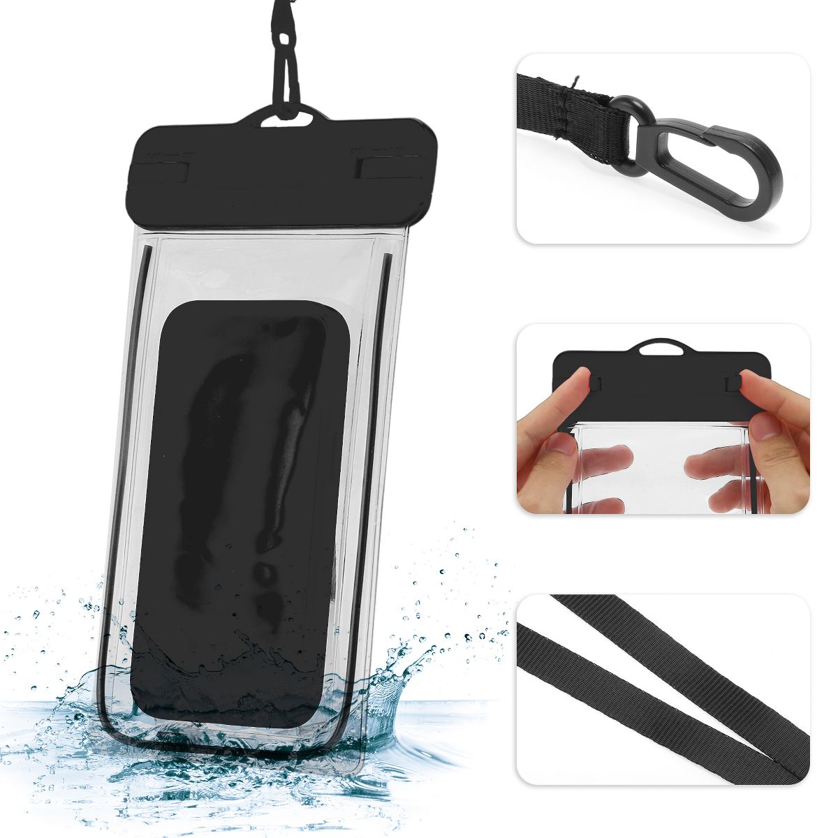 Unique Bargains Luminous Mobile Waterproof Bag 4.92"x9.65" 2 Pcs - thumbnail 3