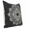 20" X 20" Blue And White 100% Cotton Geometric Zippered Pillow - 4 of 4