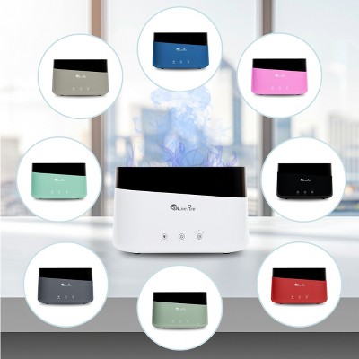 LivePure Black Ultrasonic Humidifier with Flame Effect
