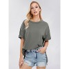 EXLURA Womens Summer Oversized T Shirts Casual Short Sleeve Loose Crewneck Tunic Plus Gym Workout Top - 4 of 4