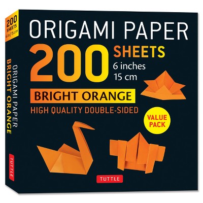 Origami Paper 200 Sheets Bright Orange 6 (15 CM) - by  Tuttle Studio (Loose-Leaf)