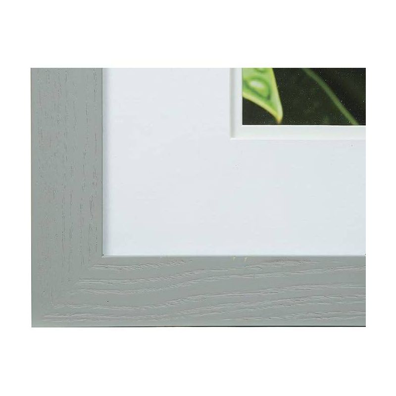 Gallery Solutions 10&#34;x20&#34; Flat Gray Wall Frame with Double White Mat 5&#34;x7&#34; Image, 3 of 5