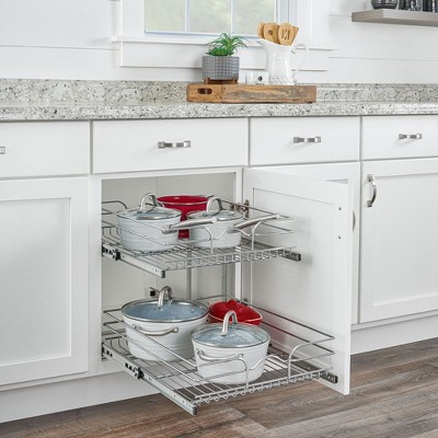 Rev-A-Shelf Pullout 2-Tier Basket Organizer for Kitchen or Vanity Cabinets, 18 x 22 In, 5WB2-1822CR-1 — фото 8