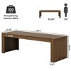 Resenkos Computer Desk, Office Desk, Study Desk,79" Two Person Desk, Computer Desk Double Office Desk,Brown - 2 of 4
