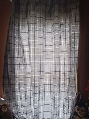 95x50 Preston Plaid Rod Pocket And Back Tab Room Darkening Curtain Panel  With Fleece Lining Off White/brown : Target