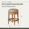Maven Lane Pullman Backless Swivel Vegan Leather Counter Height Bar Stool - 4 of 4