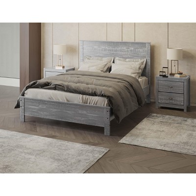 NicBex Modern Wood Twin Size Platform Bed Frame with Headboard,Under Bed Storage,Box Spring Needed,Easy Assembly,Espresso/Walnut/White/Gray