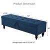 TiramisuBest 59.0" Storage Bench with Cotton Linen Grey - Storage Grey Fabric - 4 of 4
