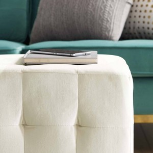 Contour Tufted Button Cube Performance Velvet Ottoman - Modway - 1 of 4