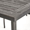 Sapphtopaz Patio Outdoor Table Patio Dining Table Wood Outdoor Dining Table Metal Leg Picnic Table for Garden, Lawn, Patio - 2 of 4