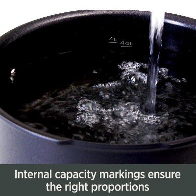 All-Clad 6-Quart Black Nonstick Stockpot with Straining Lid