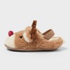 Toddler Reindeer Scuff Slippers - Wondershop™ Brown - 2 of 3
