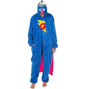Sesame Street Union Suit Character Hooded Costume Kigurumi Pajama - 1 of 4