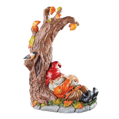 Collections Etc Hand-Painted Motion-Activated Snoring Gnome Garden Statue
