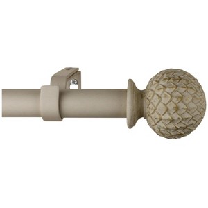 Urbanest 1-inch Diameter Round Artichoke Adjustable Drapery Curtain Rod - 3 Finishes - 1 of 2