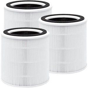 Nispira TT-AP005 Replacement Filter for TaoTronics Air Purifier 3-in-1 True HEPA Smoke Dust VOCs Remover, 3 Packs - 1 of 4