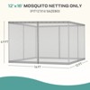 Aoodor Gazebo Replacement Netting Screen, Universal Gazebo 4-Panel Mosquito Net Sidewalls with Double Zippers for Outdoor Patio - 4 of 4