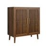 Okak Accent Cabinet, Sideboard Cabinet with 2 Hollow Doors, Storage Cabinet for Kitchen, Dining Room, Entryway, Walnut - 4 of 4