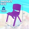 Playkidiz Kids Plastic Chair Set of 2- Preschool Chairs - Purple - 4 of 4