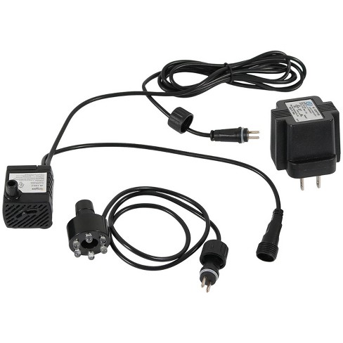 Sunnydaze Indoor/Outdoor Small Fountain or Aquarium Pump with LED Light Ring and Transformer - 40 GPH - 12 Volts - image 1 of 4