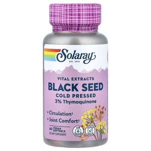 Solaray Vital Extracts, Black Seed, Cold Pressed, 60 Vegan Softgels (500 mg per Softgel) - 1 of 4