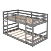 NicBex Twin Size Bunk Bed Pine Frame Bed Frame with Full Length Guardrails and 2 Ladders, No Box Spring Required, Space Saving - image 3 of 4