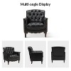 Set of 2 Enrique Genuine Leather Armchair with Turned Legs| ART OF LIVING DESIGNS - 3 of 4