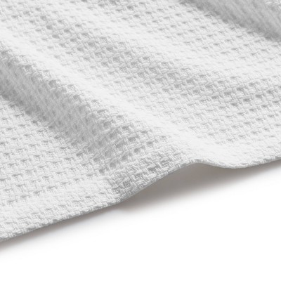 Coastal Knit King-Sized White Cotton Blanket - Reversible & Machine Washable
