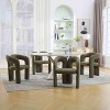APRILSOUL Contemporary Designed Velvet Fabric Upholstered Accent,Dining Chair,Barrel Side Chairs Kitchen Armchair for Living Room set of 2 - 2 of 4