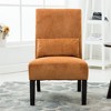 XINGHANZHENXUAN Armless Accent Chair with Matching Pillow, Solid Wood Legs, Modern Contemporary Chair for Living Room, Bedroom - 2 of 4