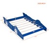 Full Size Race Car-Shaped Platform Bed with Wheels Red - 2 of 4
