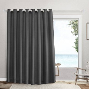 Sateen Blackout Solid Grommet Top Extra Wide Curtain Panel - Exclusive Home - 1 of 4