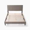 Homy Casa Upholstered Platform Bed Frame with Vertical Channel Tufted Headboard, for Bedroom or Apartment - 2 of 4
