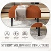 Sapphtopaz Modern Square Ottoman Corduroy Footstool with Legs Small Vanity Stool with Soft Padded Ottoman for Living Room, Bedroom, Entryway - 2 of 4