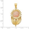 Black Bow Jewelry 14k Yellow and Rose Gold Large Two Tone Sunflower Pendant - 4 of 4