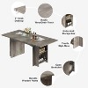 63" Farmhouse Dining Table for 4-6 - Waterproof Wood Top & 2-Tier Storage, Heavy Duty Legs for Kitchen/Dining Room - 4 of 4