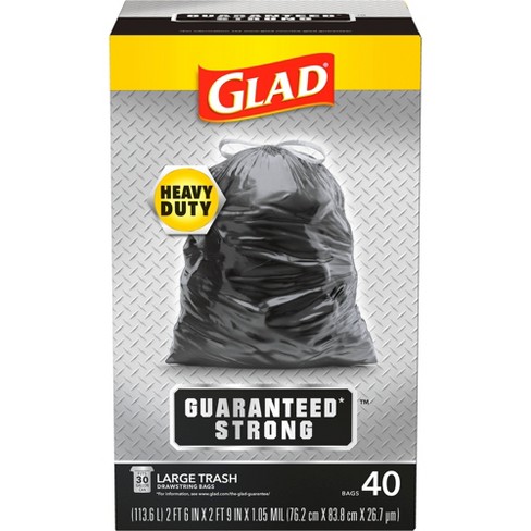 Glad Heavy Duty Outdoor Trash Bags - 40ct/30 Gallon - image 1 of 4