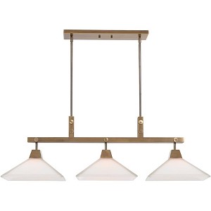 Uttermost Brass Steel Linear Pendant Chandelier 43 3/4" Wide Modern Frosted Glass 3-Light for Kitchen Island Dining Living Room - 1 of 1